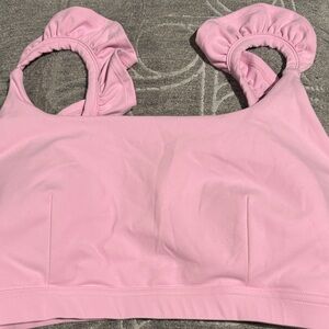 Popflex Pink Ruffled sports bra